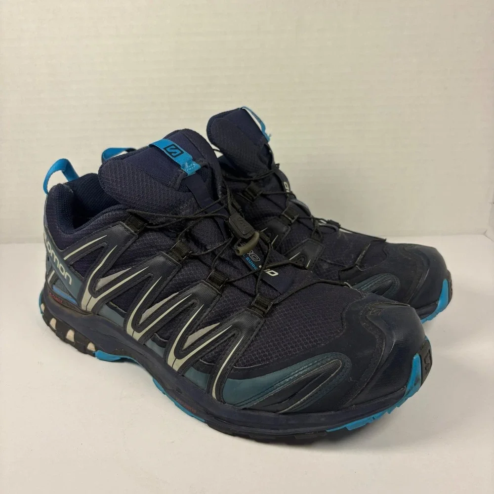 Salomon XA Pro 3D Gore-Tex Mens Trail Running Shoes Navy Blue Size 13 393320